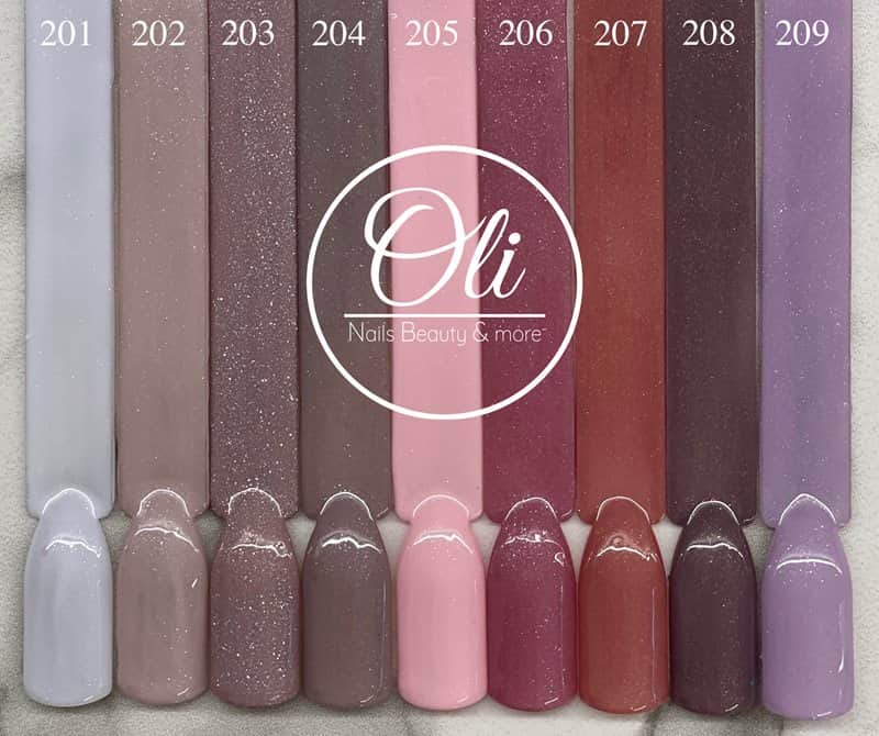 RIO gel polish לק ג׳ל ריו גוונים 201-209