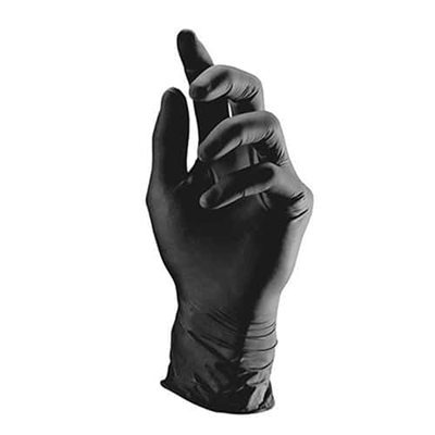כפפות ניטריל ללא אבקה ספארי שחורות מידה L