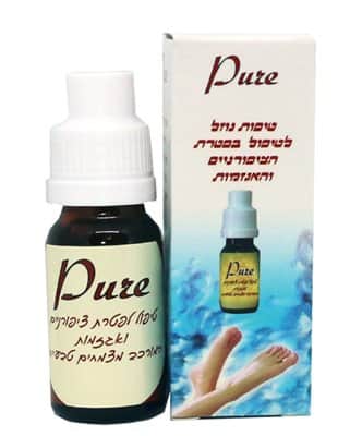 פיור Pure טיפות נוזל טיפול בפטרת הציפורניים ואקזמות