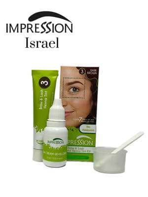 צבע חינה לגבות וריסים - מס׳ 3 חום כהה impression