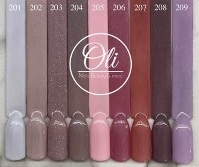 RIO gel polish לק ג׳ל ריו גוונים 201-209